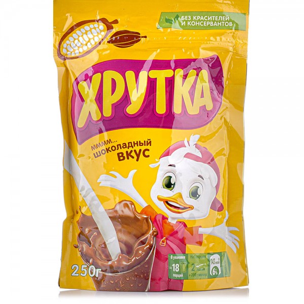 КАКАО Хрутка быстрорастворимый 250 г