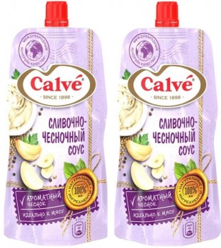 СОУС CALVE Сливочно-Чесночный 230 гр \ КДВ